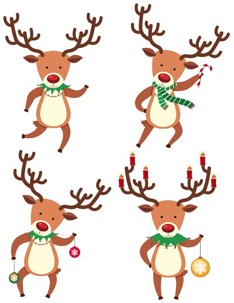 Reindeer in christmas costume 591529 Vector Art at Vecteezy