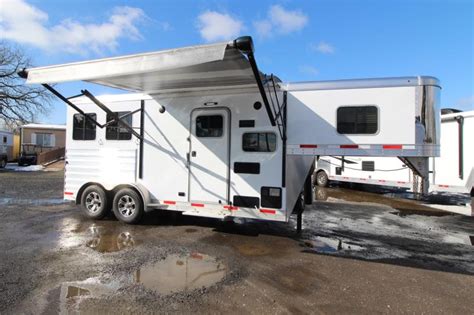 2023 Exiss 7206 6ft Sw Living Quarters 2 Horse Aluminum Trailer Two