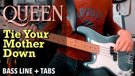 Queen Tie Your Mother Down Bass Line Play Along Tabs Youtube