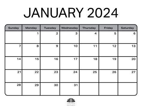 January 2024 Calendars | Free Printable Calendars - Lofty Palm