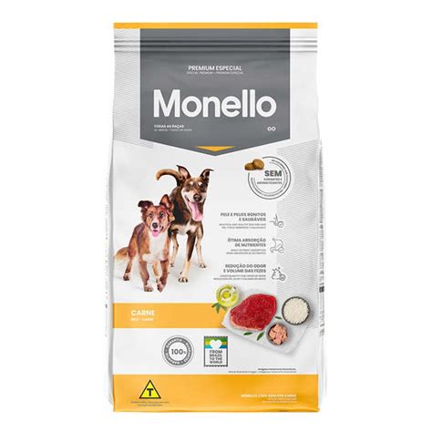 Ração Monello Premium Especial Go Adulto Todas as Raças Carne 15kg