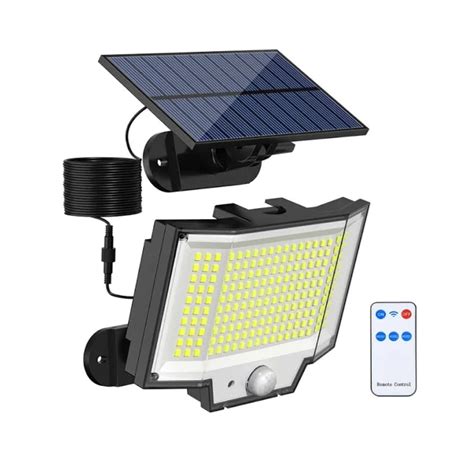 Lámpara Solar 106 Led De Pared Exteriores Sensor Luz 4 Modos Esi 6010