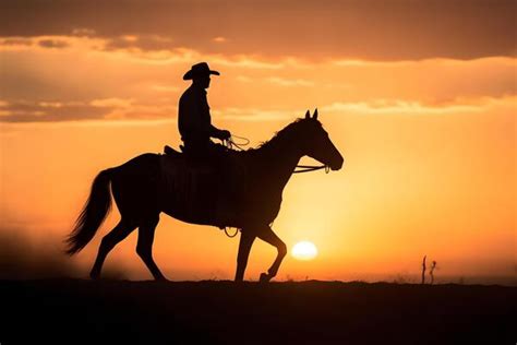 Cowboy Silhouette Stock Photos, Images and Backgrounds for Free Download