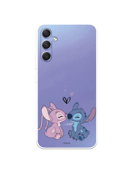 Official Disney Angel And Stitch Kiss Samsung Galaxy A34 5g Case Lilo