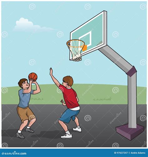 Basketball Game Silhouettes Cartoon Vector | CartoonDealer.com #103394873