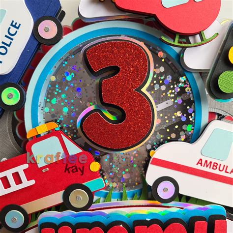 Custom Emergency Vehicle Cake Topper Birthday Cake Topper Etsy UK