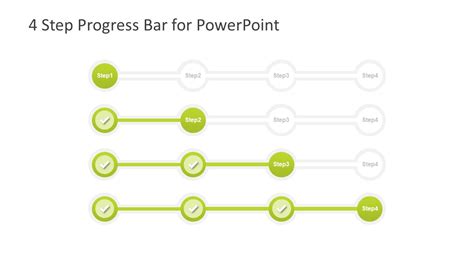 4 Step Progress Bar Design for PowerPoint - SlideModel