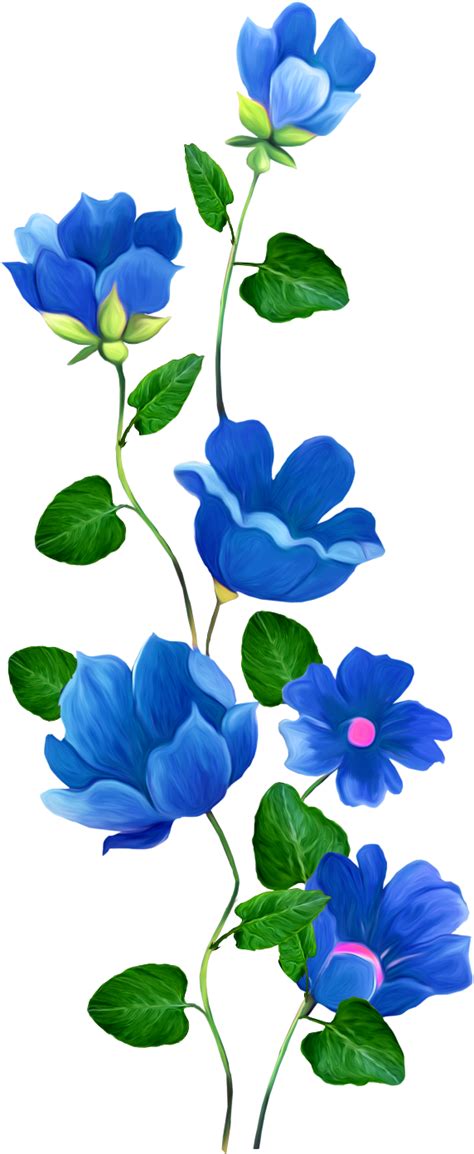 Blue Flower Transparent Png Clip Art Image Blue Flower Png Blue Images