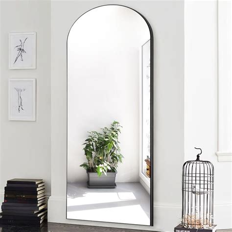 NeuType Arch Floor Mirror Modern Full Length Mirror Arched Top Full