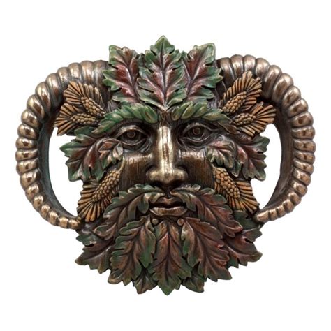 Ebros T The Horned God Autumn Fall Season Greenman Pan Wall Decor Plaque 7 Wide Decorative