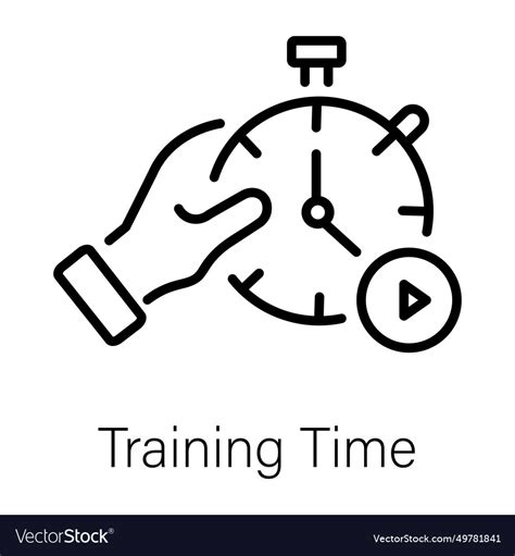 Training time Royalty Free Vector Image - VectorStock