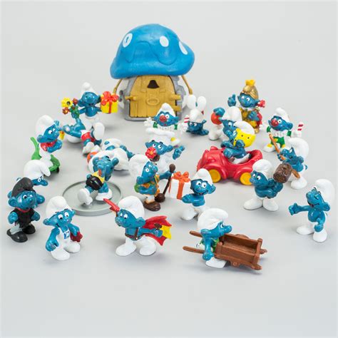 SMURFAR 53 Stycken Bully Och Schleich 1980 Tal Bukowskis