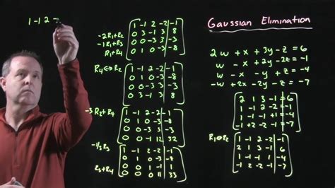 Gaussian Elimination 4x4 Youtube