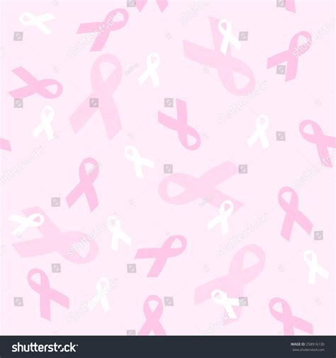 Breast Cancer Awareness Pink Ribbon Seamless Pattern Background Stock