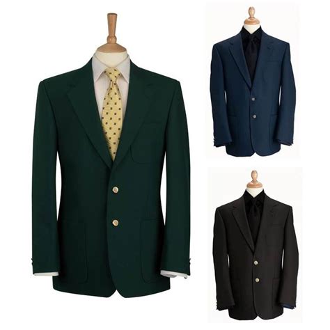 Blazer homme club veste droite Coupe classique entièrement doublé