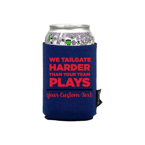 Koozie We Tailgate Harder Neoprene Can Cooler 1 Side MyKoozie