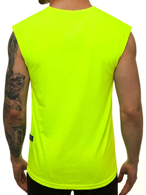 Herren Tank Top Gelb Neon Ozonee O1265 Ozonee