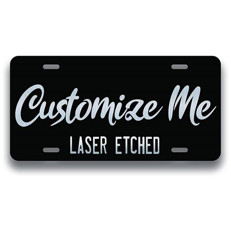 Personalized Front License Plates Laser Engraved Custom License