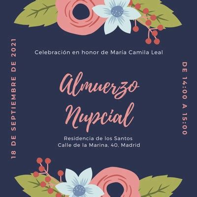 Plantillas Para Invitaciones A Almorzar Editables Canva