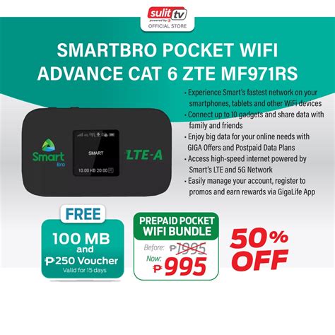 Smartbro Pocket Wifi Advanced Cat Zte Mf Rs Shopee Philippines