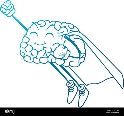 Super Hero Brain Cartoon Stock Vector Image And Art Alamy