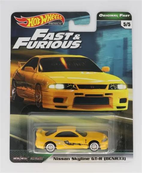 HOT WHEELS PREMIUM 2019 Fast Furious Nissan Skyline GTR BCNR33 R33