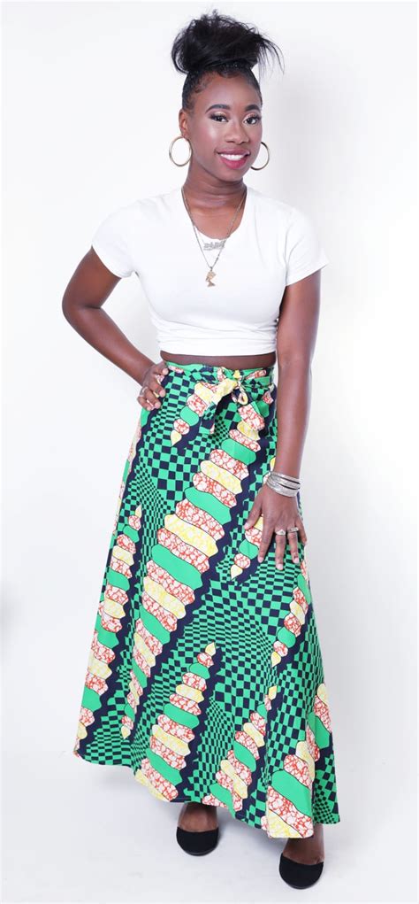 African Print Wrap Skirt 3 Stones Apparel