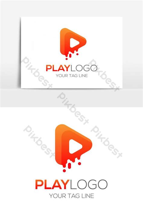 Creative Colorful Play Logo Vector Graphic Element PNG Images | AI Free ...