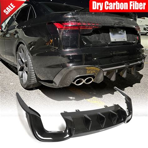 For Audi A4 Sline S4 B9 5 2020 2023 Dry Carbon Fiber Rear Bumper