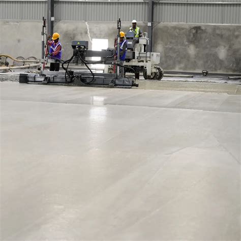 Gray Polished Jointless Concrete Flooring For Indoor Anti Skidding At