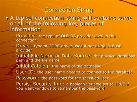 PPT Database Connectivity Session 2 PowerPoint Presentation Free