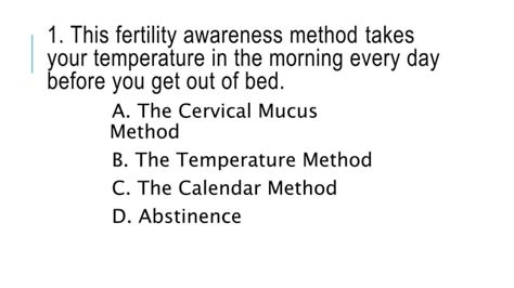 Calendar Method