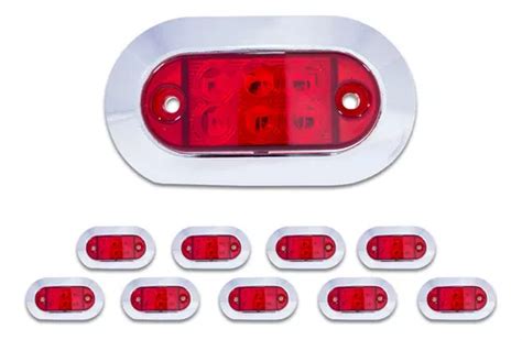 Set De 10 Plafones Laterales Tunelight Con 6 Leds Rojos Envío gratis