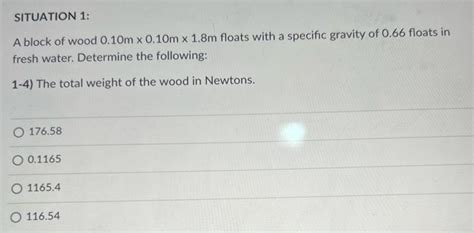 Solved A Block Of Wood M M M Floats With A Chegg