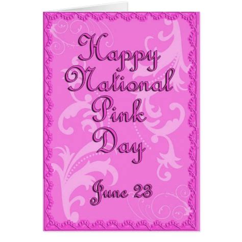 National Pink Day June 23 Card Zazzle