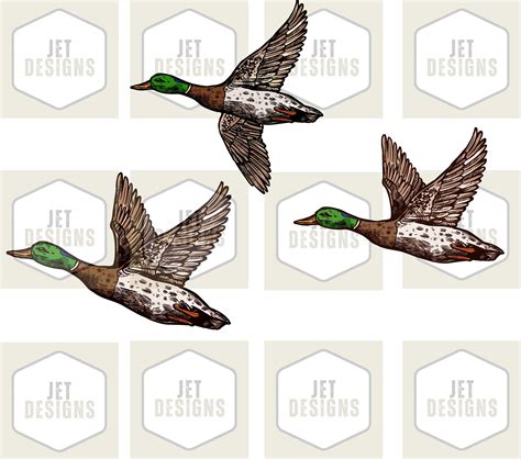 Flying Mallards Svg Mallard Svg Duck Svg Cricut Svg Flying Duck Svg