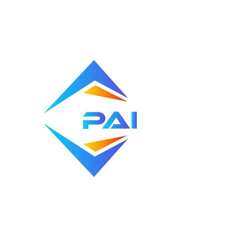 PAI abstract technology logo design on white background. PAI creative ...