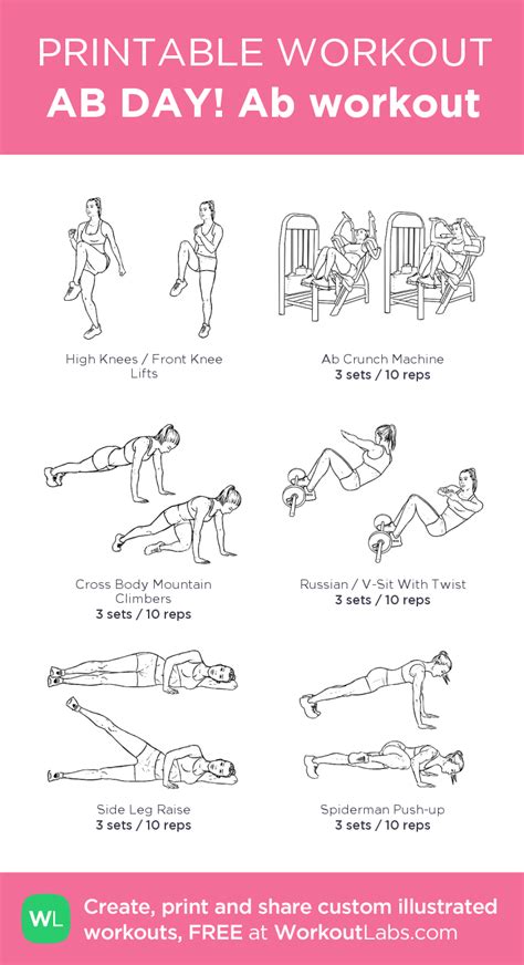 Ab Day Ab Workout My Custom Workout Created At • Click Through To Download As