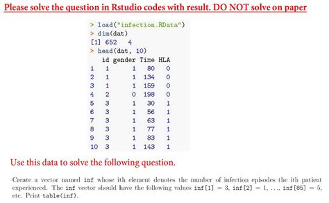 Solved Please Solve The Question In Rstudio Codes With Chegg