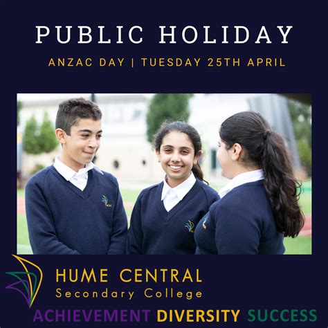 Anzac Day Public Holiday Tuesday Th April Hume Central