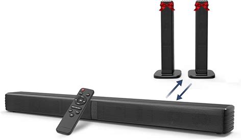 Geoyeao Sound Bar Bass Speakers For Smart Tv With Dual Subwoofer 3d Surround Sound