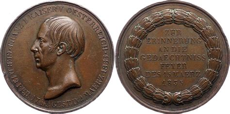 Haus Habsburg Bronzemedaille Franz Ii I Randfehler