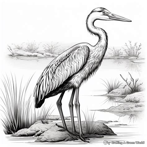 Blue Heron Coloring Pages Free Printable