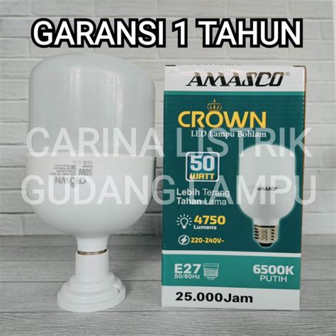 Jual AMASCO CROWN LAMPU LED CAPSULE 50W CAHAYA PUTIH GARANSI 1 TAHUN