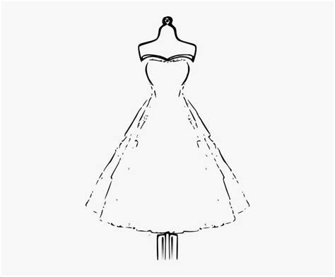 Colouring Pages Fashion Dresses Png Image Transparent Png Free