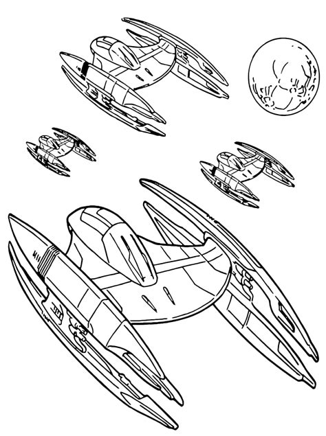 Star Wars - A fleet of ships Vulture droid