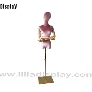 Adjustable Gold Square Base Pink Color Velvet Wooden Arms Female