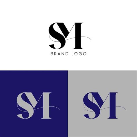 Premium Vector Sm Initial Letter Logo Design