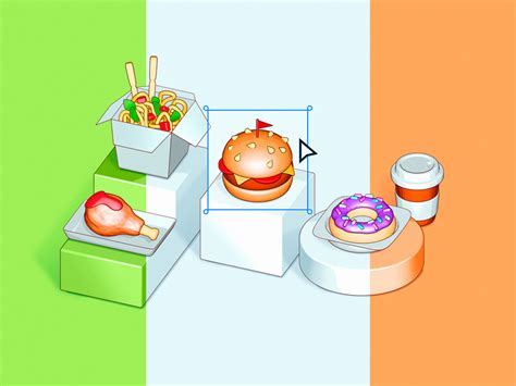 Isometric Food Icons Pack Freebie Supply