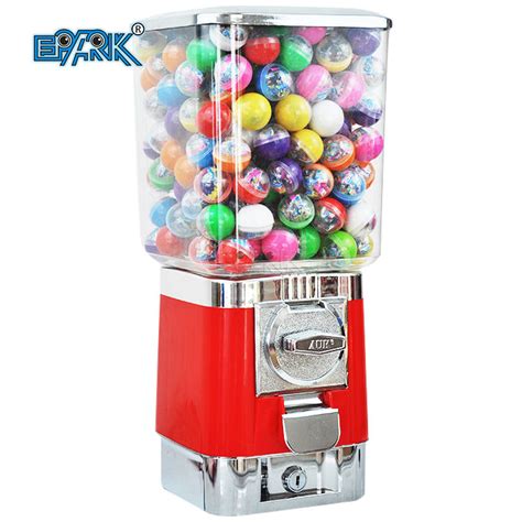 Coin Operated Square Head Candy Gumball Toy Bubble Bouncy Ball Machine